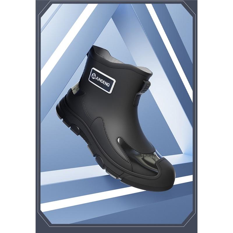 Couple Outdoor Fashionable Waterproof And Anti Slip Short Tube Rain Shoes
