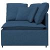 Modular Sofa Corner Module with Cushions Blue 100 Cm