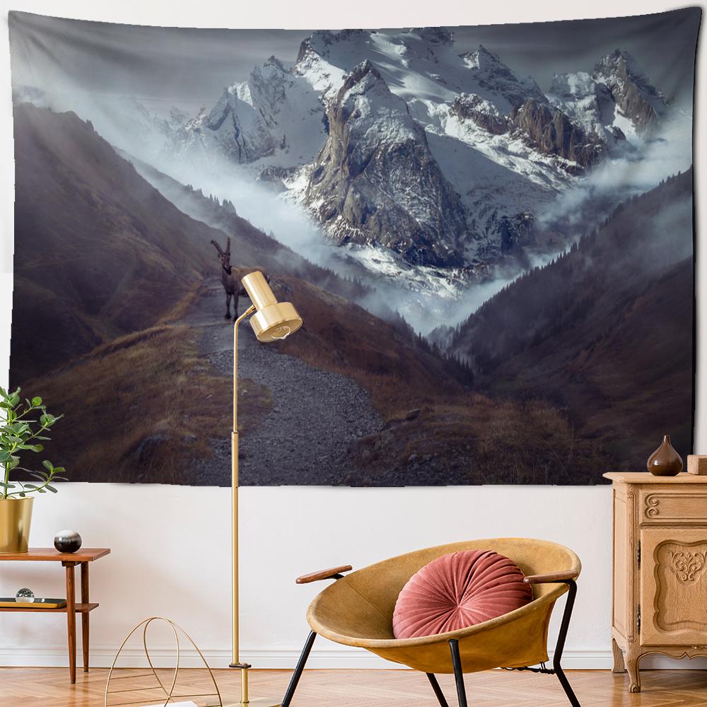 Science Fiction Oil Painting Tapestry Wall Hanging Bohemian Cartoon Hippie Psychedelic Carpet Art Room Home Decor