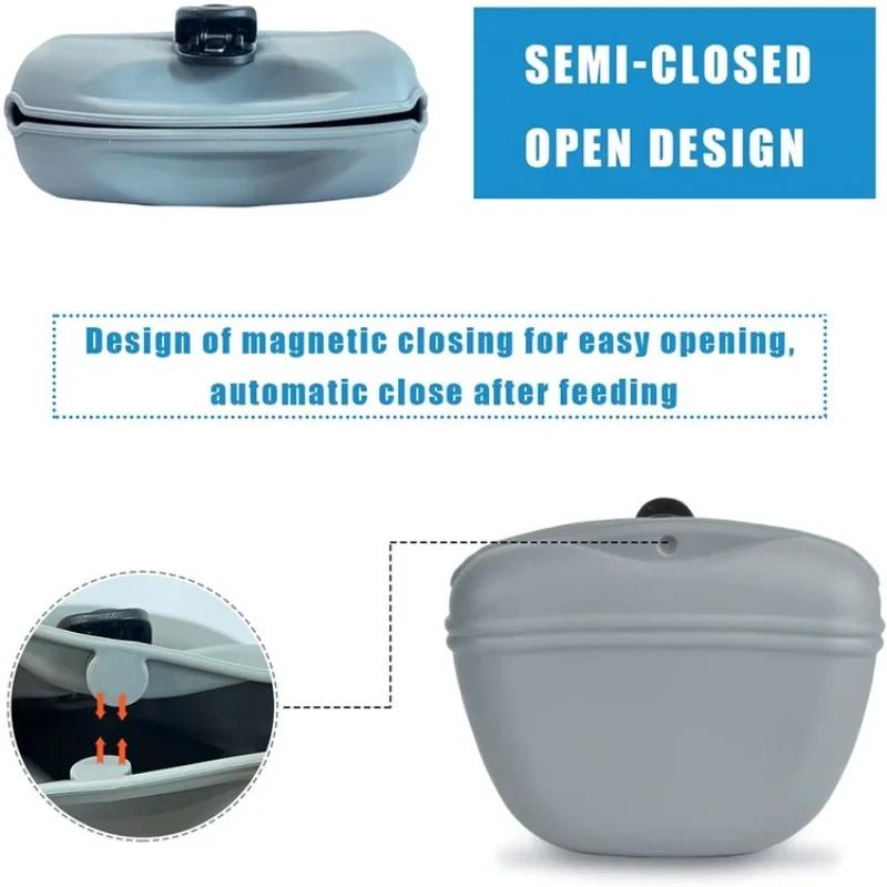 Hersteller Silikon Hunde-Trainings-Hüfttasche Tragbare Futterbelohnungs-Aufbewahrungstasche Welpen-Snacktasche mit Magnetclip Haustier-Ausflug