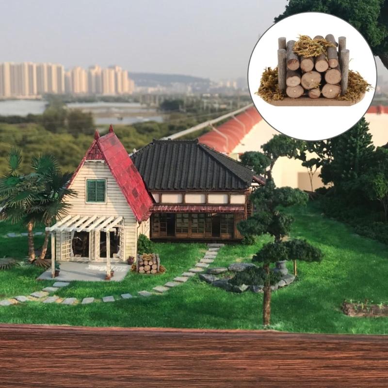 Tiny Wood Pile Set For Outdoor Garden Displays Miniature Props Ideal For Dollhouses Model Decoration
