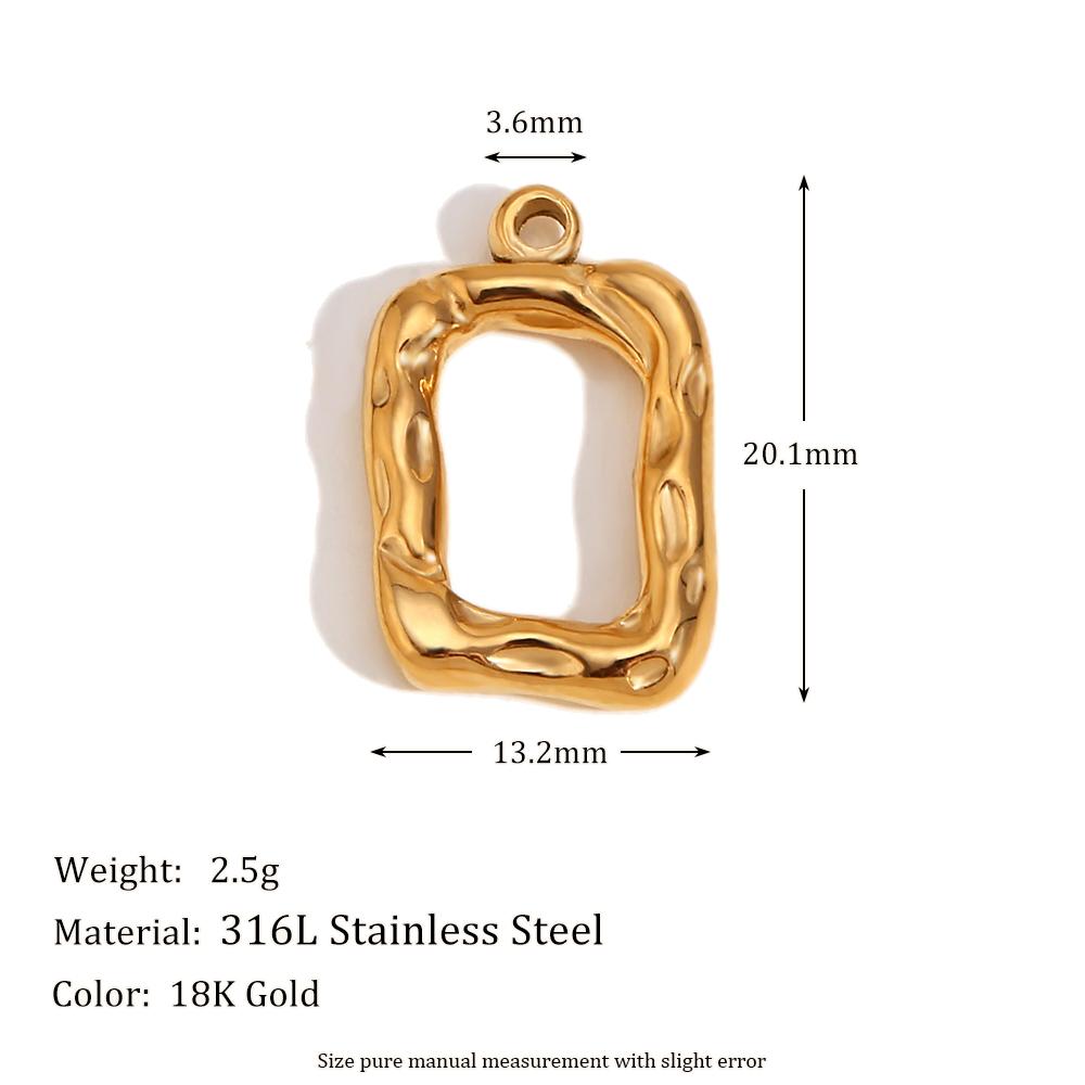 MamacitaSlay 316L Stainless Steel Heart Irregular Charms 18K Gold Plated Waterproof Jewelry For DIY Earrings Necklace Bracelet