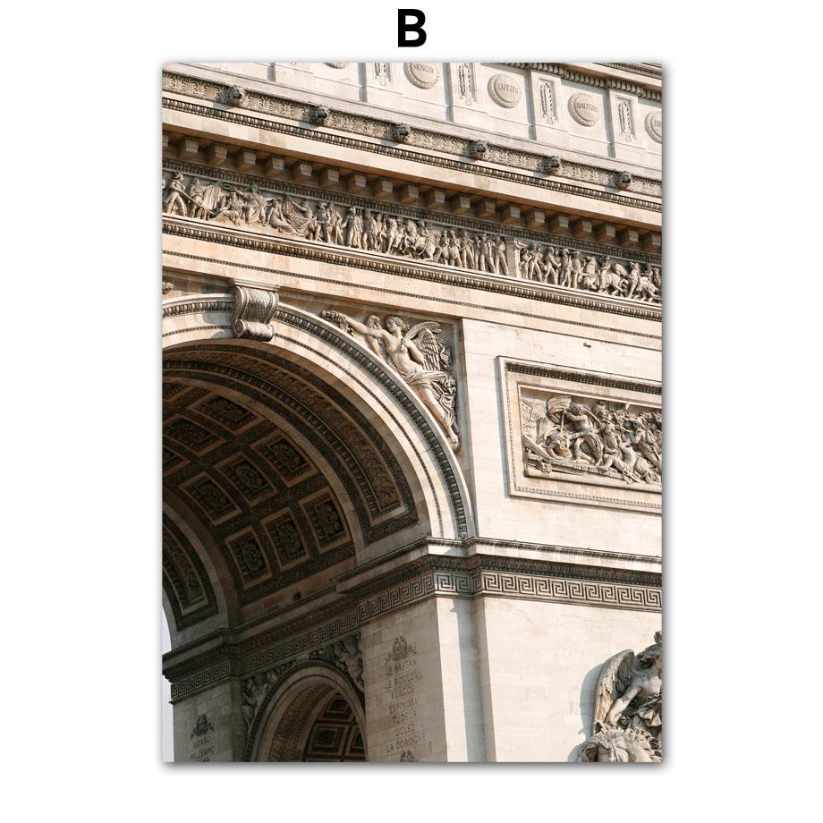 Obraz na plátně Pařížský ručník Francouzský Arc de Triomphe Nordic Plakáty a grafiky Dekorace Obrazy na zeď do obývacího pokoje