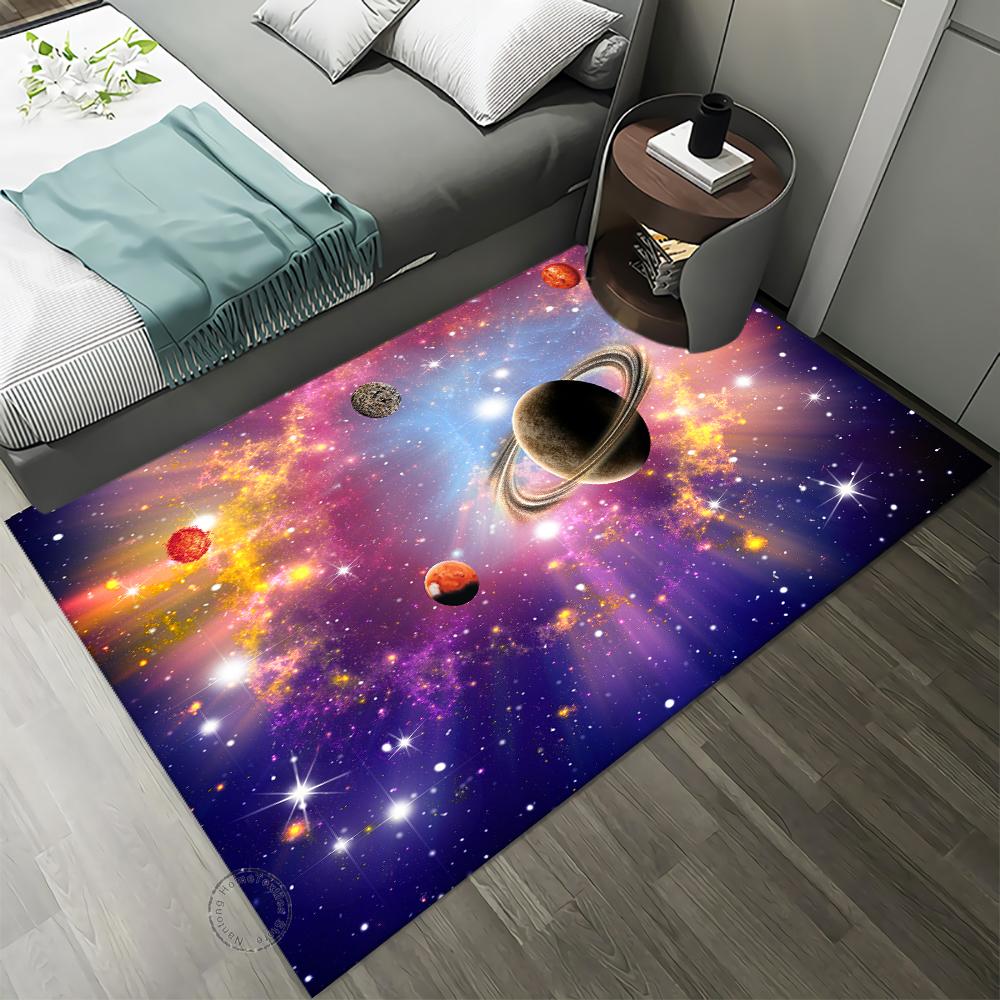 Naked Eye 3D Earth Planet Pattern Carpet For Living Room Bedroom Door Mat Bath Leisure Home Decor
