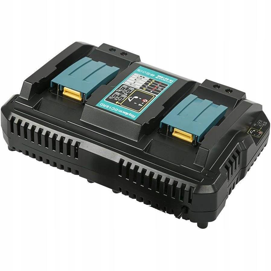 Powerfix Dc18Rd Dualcharge Pro | Makita 18V Dual Charger | Led | 4A | 100-240V | Thermal And Overload Protection | Fan |