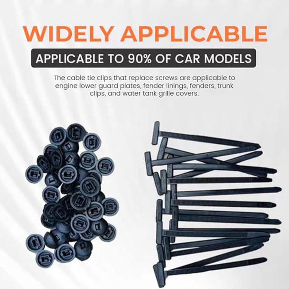 Nylon Universal Cable Tie Buckle Self-locking Plastic Coupler Auto Fastener Screw Replacement Clip Car Fender Management Secure