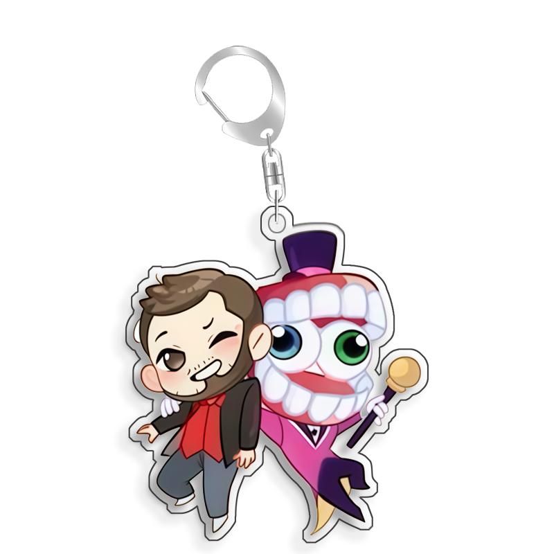 For The Amazing Digital Circus Ragatha Kaufmo Gangle Pomni Acrylic Selfmade Cute Cartoon Anime Keychain Pendant Toy Gift 5cm