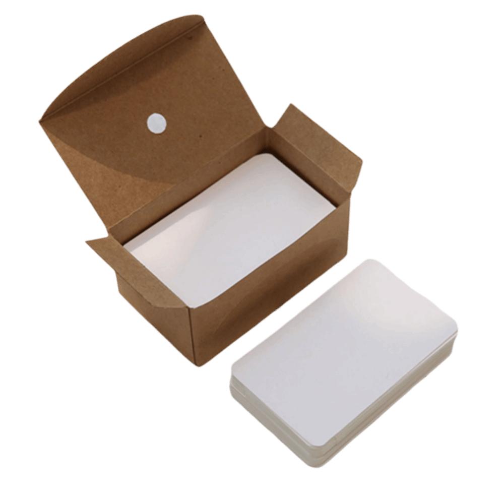 100pcs/box Kraft Paper Card Blank Business Card Message Thank You Card Writing Card Label Bookmark Learning Card