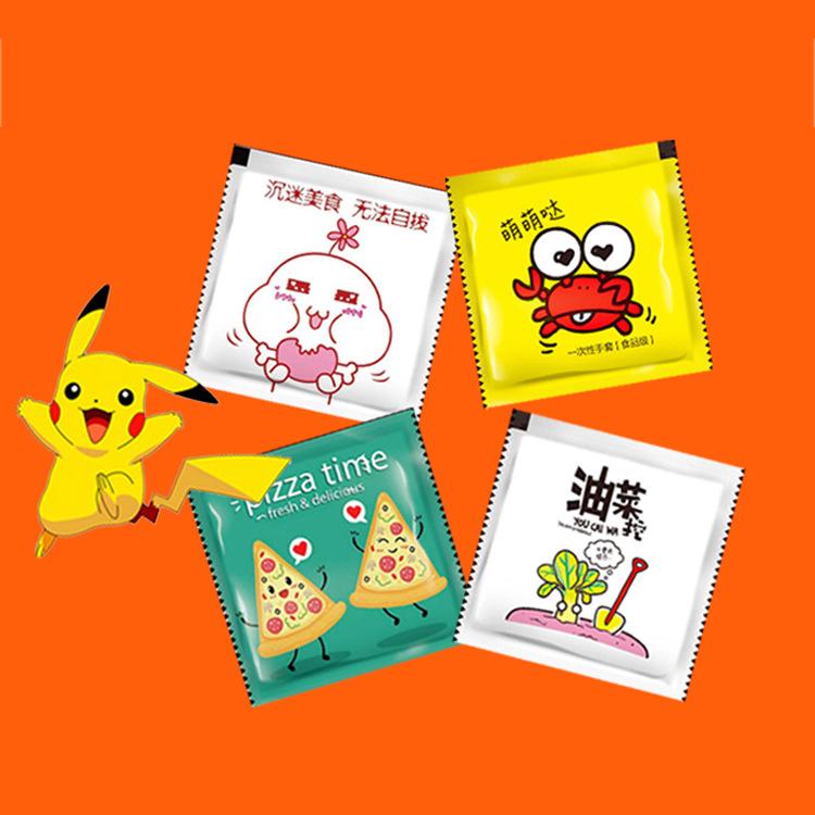 Custom Logo Cheap Disposable Waterproof Kids Child Children s Food Grade Gloves Individually Packaged Transparent Pe Gloves One Size