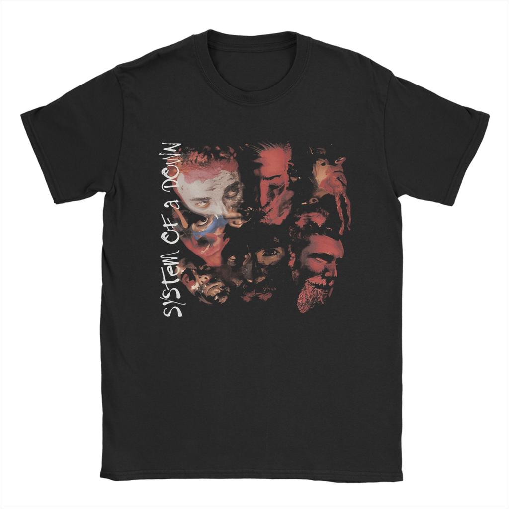 Mens TShirts System of a Down Band Mesmerize Unique Pure Cotton Tee Shirt Short Sleeve  T Shirts Crew Neck Clothing Adult