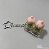 Fruit Keycap Stress Relief Clicker Keychain Mini Vegetable Pendant Keyboard Button Keyring Decompress Fingertip Keyring
