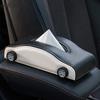 Kreative Autoform Taschentuchbox Simulierte Reifen Hitzebeständiger Taschentuchspender Dekorativer Tragbarer Autoleder Taschentuchorganizer
