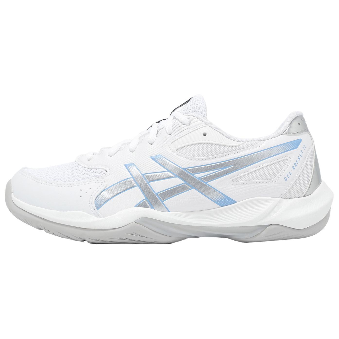 ASICS Gel-Rocket 12 White Metallic Blue Men s 1071A116-104 EU 44