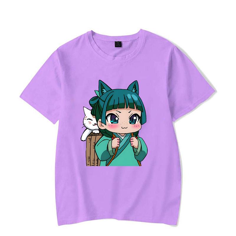 Funny Anime The Apothecary Diaries Printed T-shirts For Women Summer Short Sleeve Round Neck Cute Loose T-shirt Personalized Top