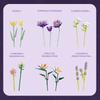 Creative 891Pcs Romantic Blue Lotus Flower Bouquet Building Blocks Lavender Eternal Flower MOC Bricks Toys Girls Valentine Gift