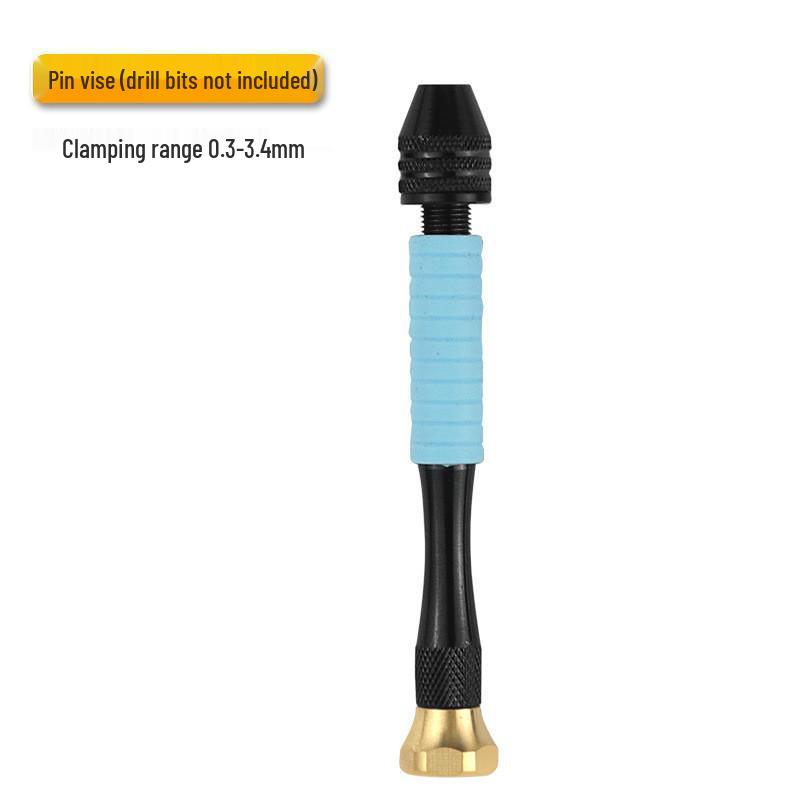 Walnut Carving Aluminum Punching Tool: Mini Hand Twist Drill with Bits