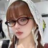 Small Oval Clear Lens Glasses Cute Candy Color Cosplay Costume Decorative Glasses Computer Spectacles Women