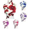 DIY Embroidered Flowers Trims Peony Design Ribbon Edge Appliques DIY Trimmings