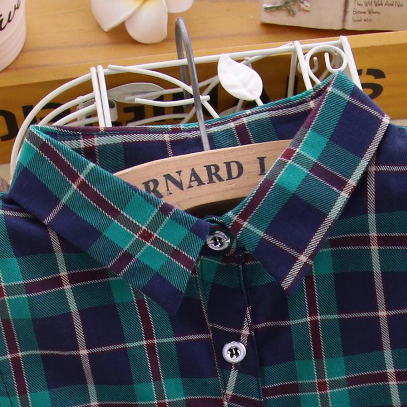 Versatile Children'S Fake Collar Cotton Fake Shirt Collar Boys And Girls Baby Decorative Collar Plaid Shirt Fake Collar B190