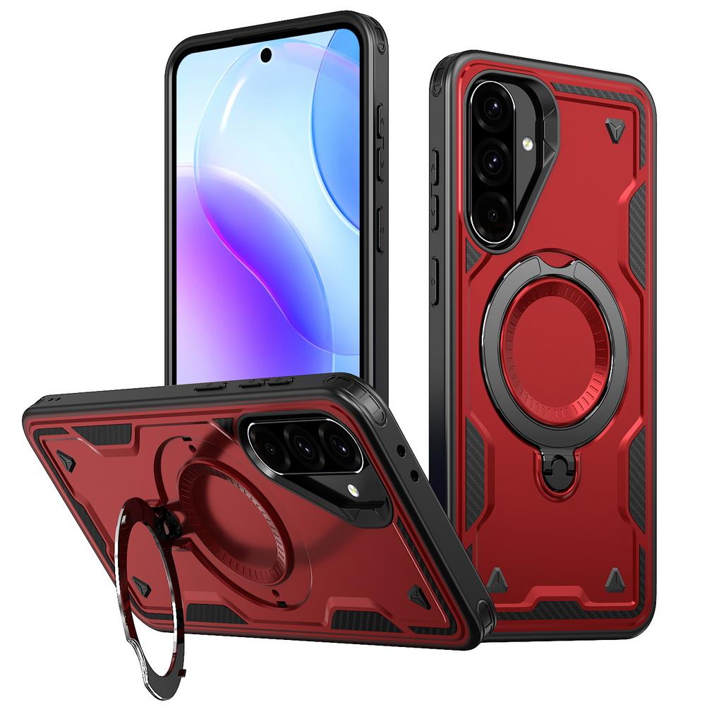 

Metal Ring Magnet Adsorption Wirelessly charged case for Samsung A56 A36 A26 A16 A06 Galaxy A55 A35 A25 A15 A14 Armor Cover Galaxy A14