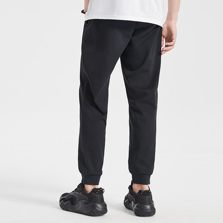 Li-Ning Wade Series Drawstring Pocket Knitted Sports Pants Men Bottoms Black AKLQ567-1