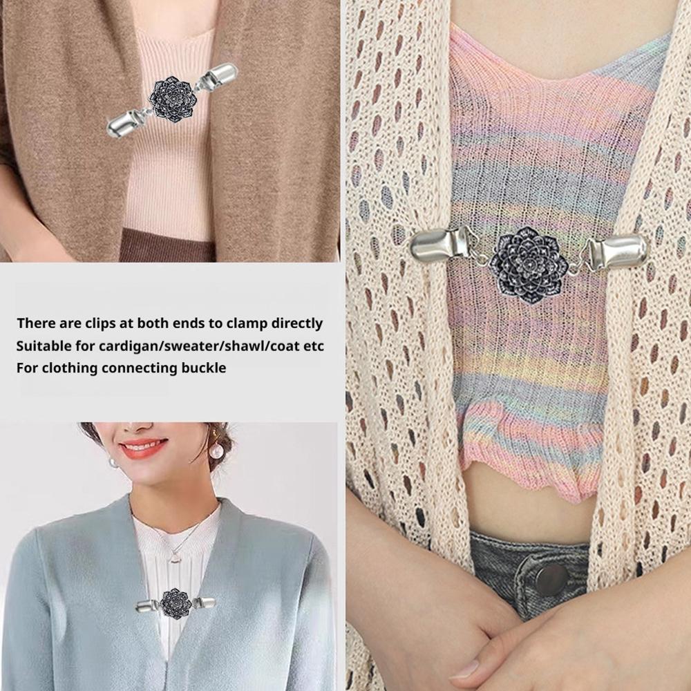 Retro Sweter Kardigan Szal Klipsy Zapięcia Agrafki do Ubrań Vintage Sukienki Klips Broszka Klipsy do Koszuli dla Kobiet Dziewcząt Cyrkonie