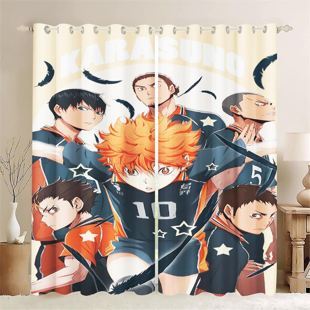 Cartoon Volleyball Youth Home 3D Print Cute Style Pink Decoration Polyester Window Blackout Children Bedroom