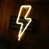 LED Neon Sign Lightning Shaped USB Battery Operated Night Light Decorative Table Lamp For Home Party Living Room Xmas Gift