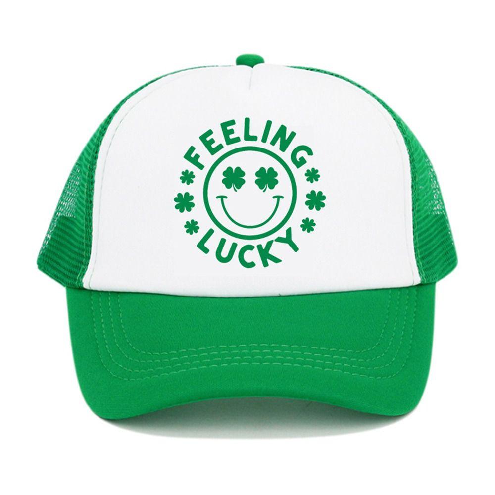 Green Velvet Clover Shamrock Hat Breathable Sun Hat Casual Peaked Cap  St. Patricks Day