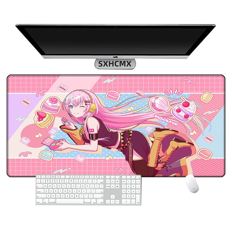 Anime Project Sekai Mouse Pad Office Kawaii PJSK Desk Pad Computer Gaming Accessories Stitch Edge Natural Rubber Keyboard Mat