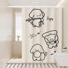 Cute Line Dog Shower Curtain Set