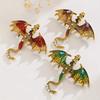 1PC Jewelry Gorgeous Brooch Gift Dragon Design Shining Pin Luxury Rhinestones Fashion Clothing Accessories Cool Multicolor