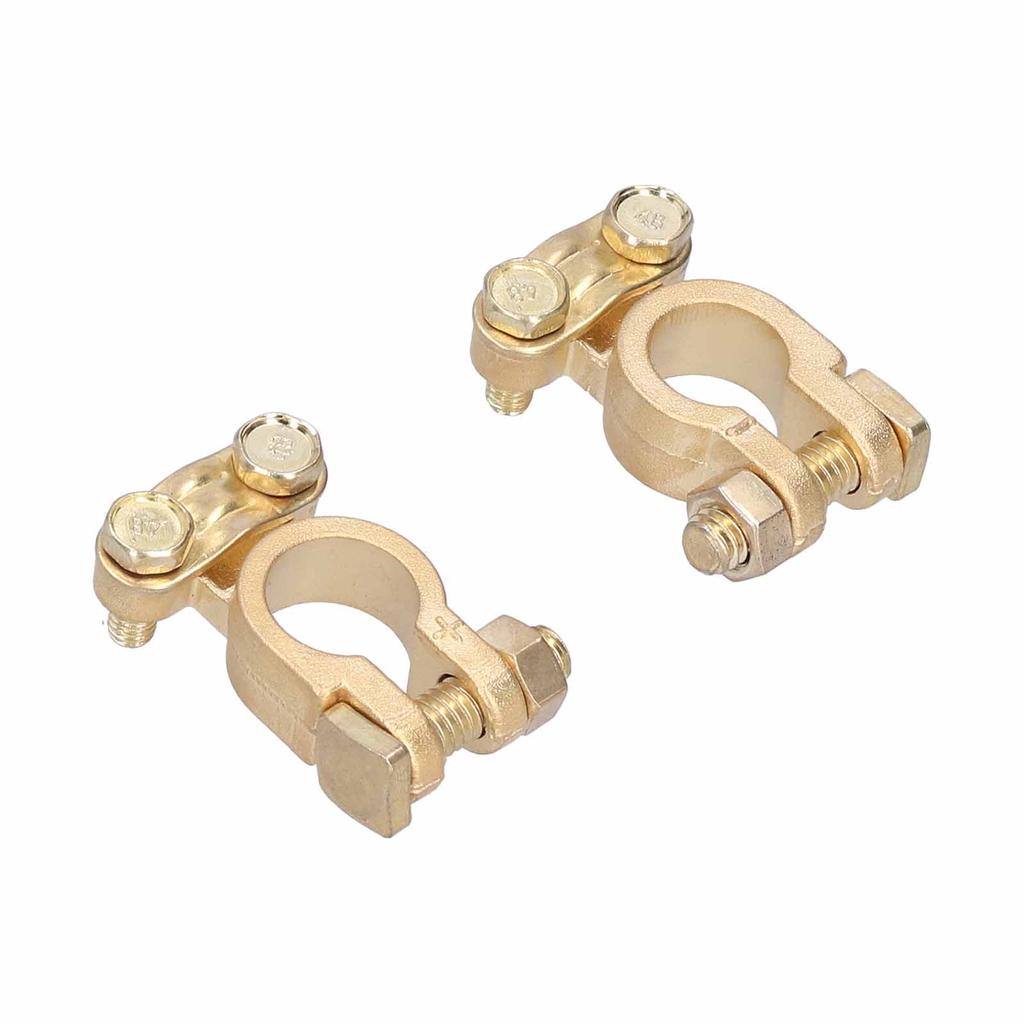 2pcs 6V 12V Battery Terminal Clamps Positive Negative Connectors for Car Van Caravan Truck