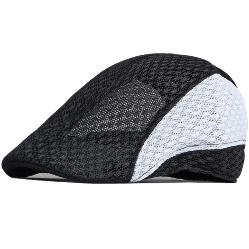HT3706 Berretti per Uomo Donna Trucker Primavera Estate Cappellino in Rete Maschio Femmina Traspirante Taglia Larga Berretto Piatto Unisex Berretto Berretto Taglia Grande