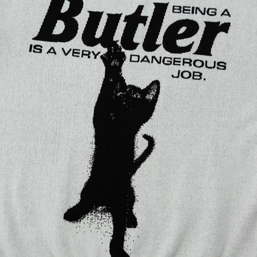 Keuluchi Cat Butler Knit Sweater (White)