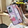 Protective Kickstand Phone Case For Blackview A85 Waterproof Ring Cartoon Lanyard Soft Case Dirt-resistant Shockproof