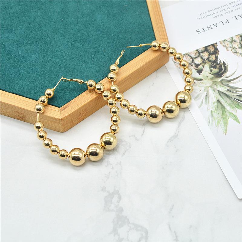 Fashion Explosion Simple C-shaped Electroplated Gold Earrings Imitation Pearl Earrings New Earrings