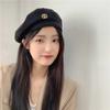 Autumn British Style Girl Winter Korean Style Hat Women Octagonal Cap Velvet Berets Painter Hat