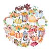 Navy Peony Pumpkin Halloween Watercolor Stickers and Stickers for Water and Journals & (25-Count) - Cute, Water-Resistant, Long-Lasting Bottles,