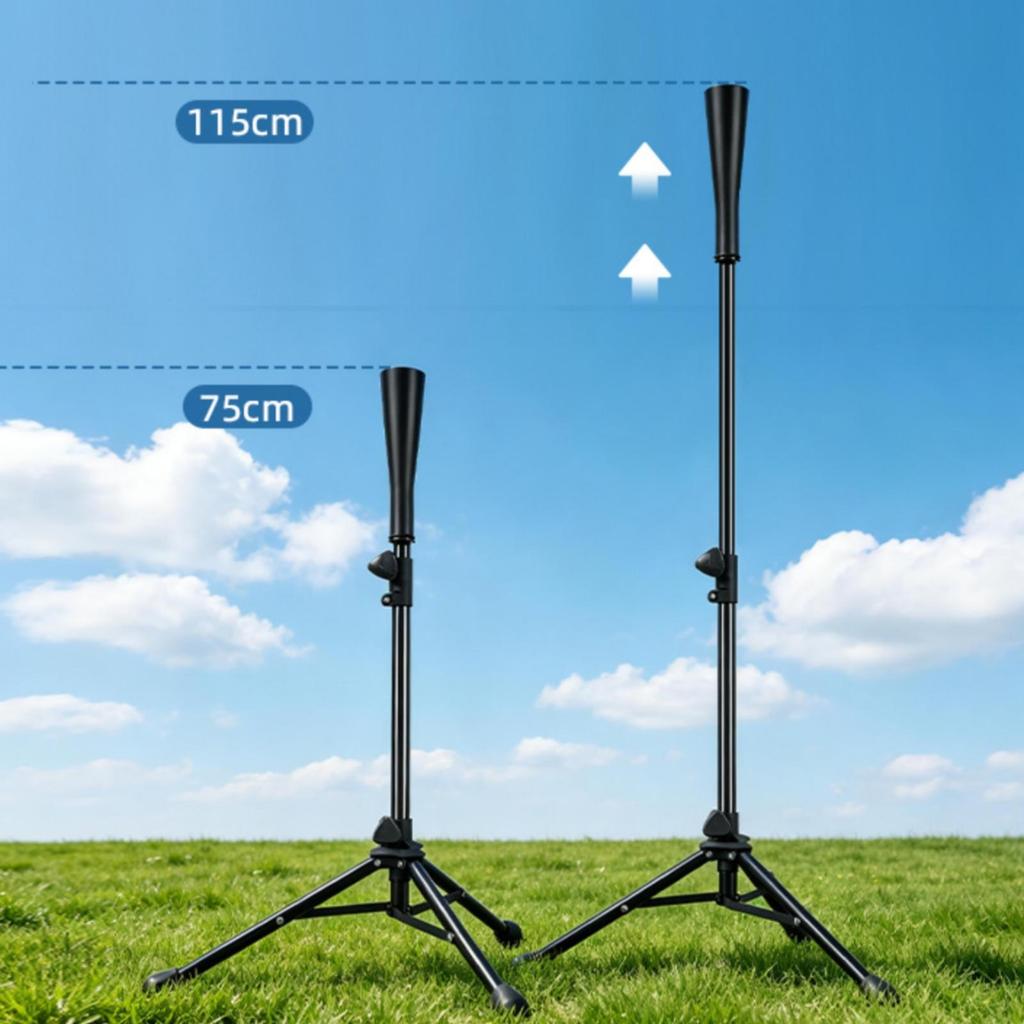 Tripod Baseball Training Stand Stable Adjustable Batting Tee with Storage Bag