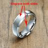 Vnox Personalisierter Ring aus Edelstahl mit abgeschrägter Kante und gebürstetem Mittelring für Männer und Frauen, schwarzer Ehering, individueller Ring mit Namen, Buchstaben und Datum