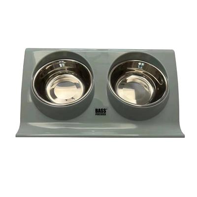 Dog And Cat Bowl With Plastic Stand, Set Of 2