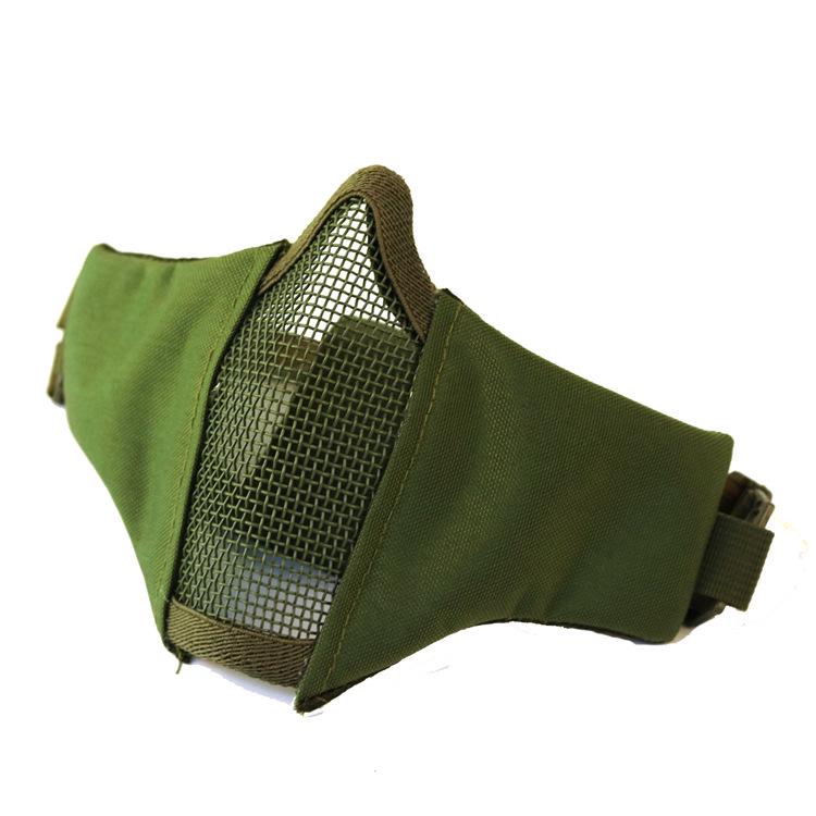 V10 Tactical Outdoor Self-Defense Steel Mesh Half-Face Mask