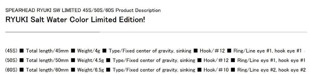 Duo Spearhead Ryuki 60S SW Sinking Lure CCC0377 (8498)