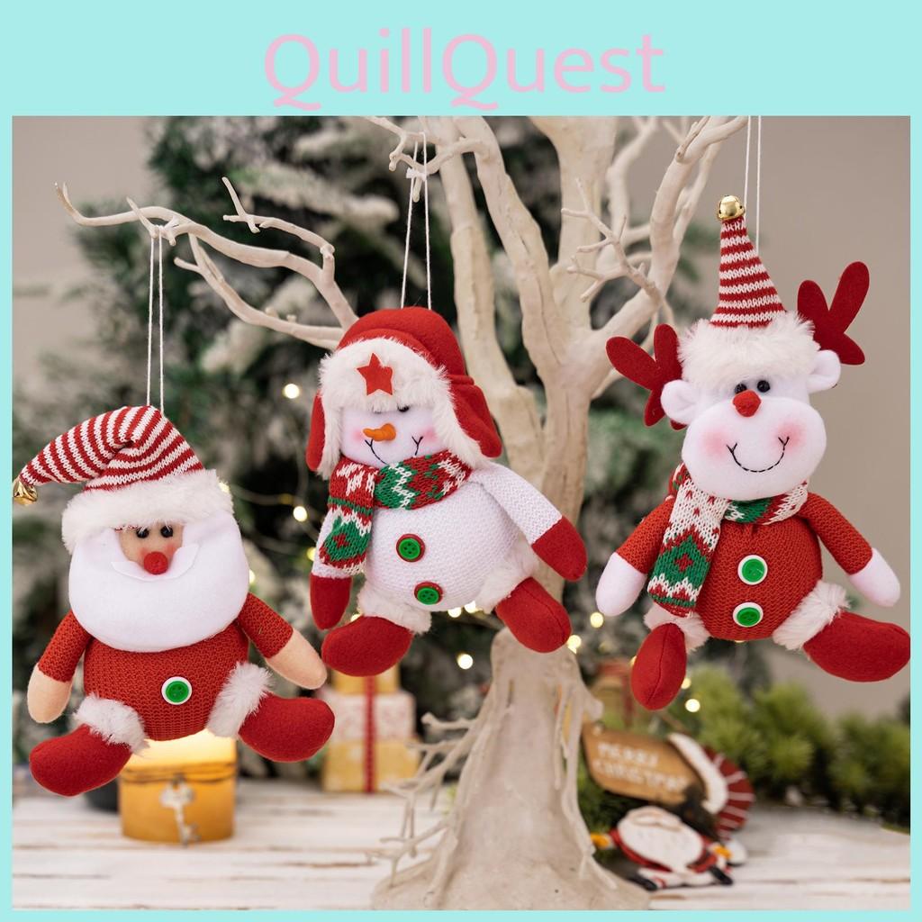 Plush Claus Santa Doll Pendant Christmas Tree Decoration For Celebration Festive