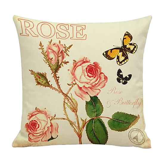 Blomsterputetrekk Firkantet Delikat Dekorativ