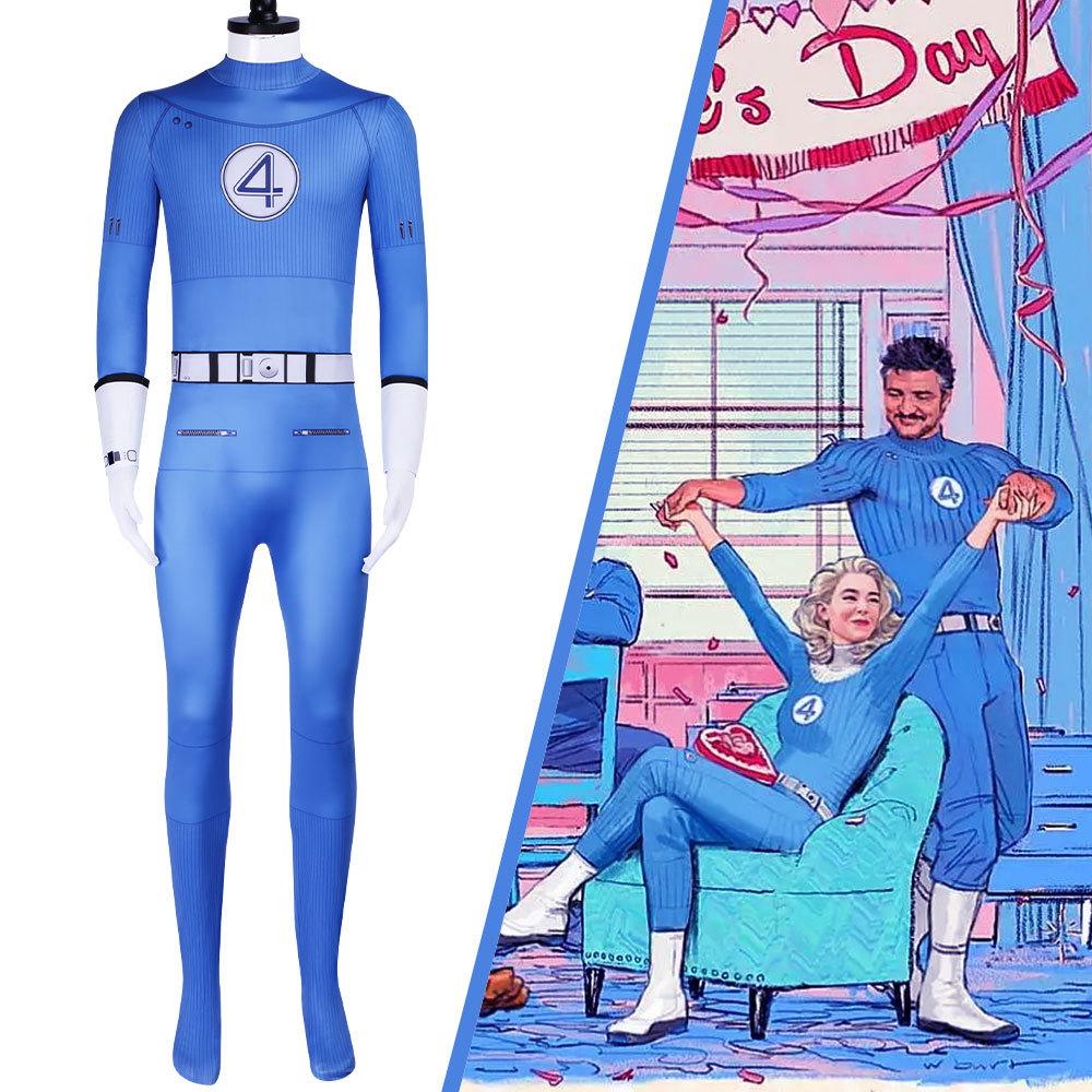 Marvel Fantastische Vier Body Kostüm für Erwachsene Cosplay Kostüm für Halloween Rollenspiel