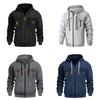 Mens Hoodie Jacket With Multiple Pockets And Zipper For Casual Spring Fall Outdoor Wear