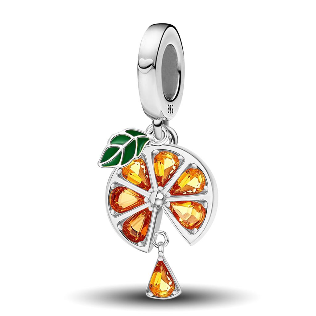 Copper Pink Cake Cherry Pineapple Strawberry Cherry Pendant Charm Ball Suitable For Bracelets Diy Women'S Jewelry