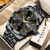 BINBOND Men's Quartz Watch Luxury Sturdy Luminous Waterproof Week Display Auto Date Accurate Stainless Steel Reloj